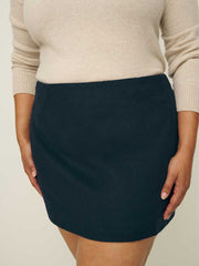 Reformation Buxton Skirt Es - Navy