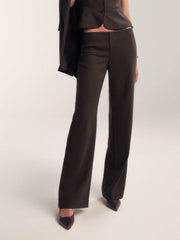 Reformation Petites Vida Low Rise Pant - Mole