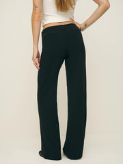 Reformation Petites Vida Low Rise Pant - Pitch Black