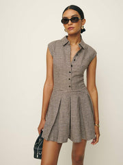 Reformation Arella Linen Dress - Tartine Check