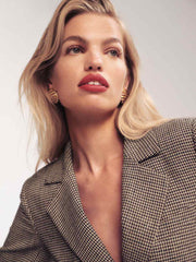 Reformation Bondi Blazer - Tan Houndstooth