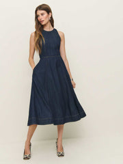 Reformation Pippa Denim Midi Dress - Liffey