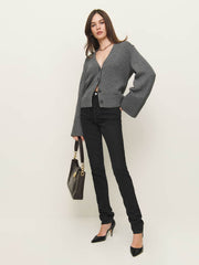 Reformation Etta Stretch High Rise Stacked Slim Jeans - Vana