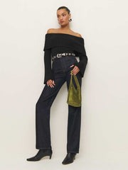 Reformation Lana Cashmere Blend Sweater - Black