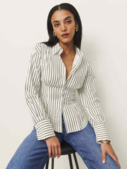 Reformation Becker Shirt - Savoy Stripe