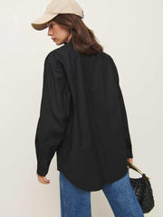 Reformation Eli Oversized Shirt - Black