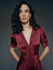 Reformation Charles Dress - Chianti