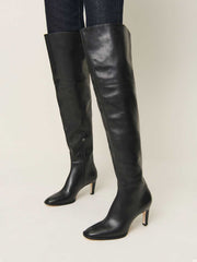 Reformation Giles Over The Knee Boot - Black Leather