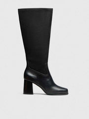Reformation Frederique Knee High Boot - Black Suede Leather