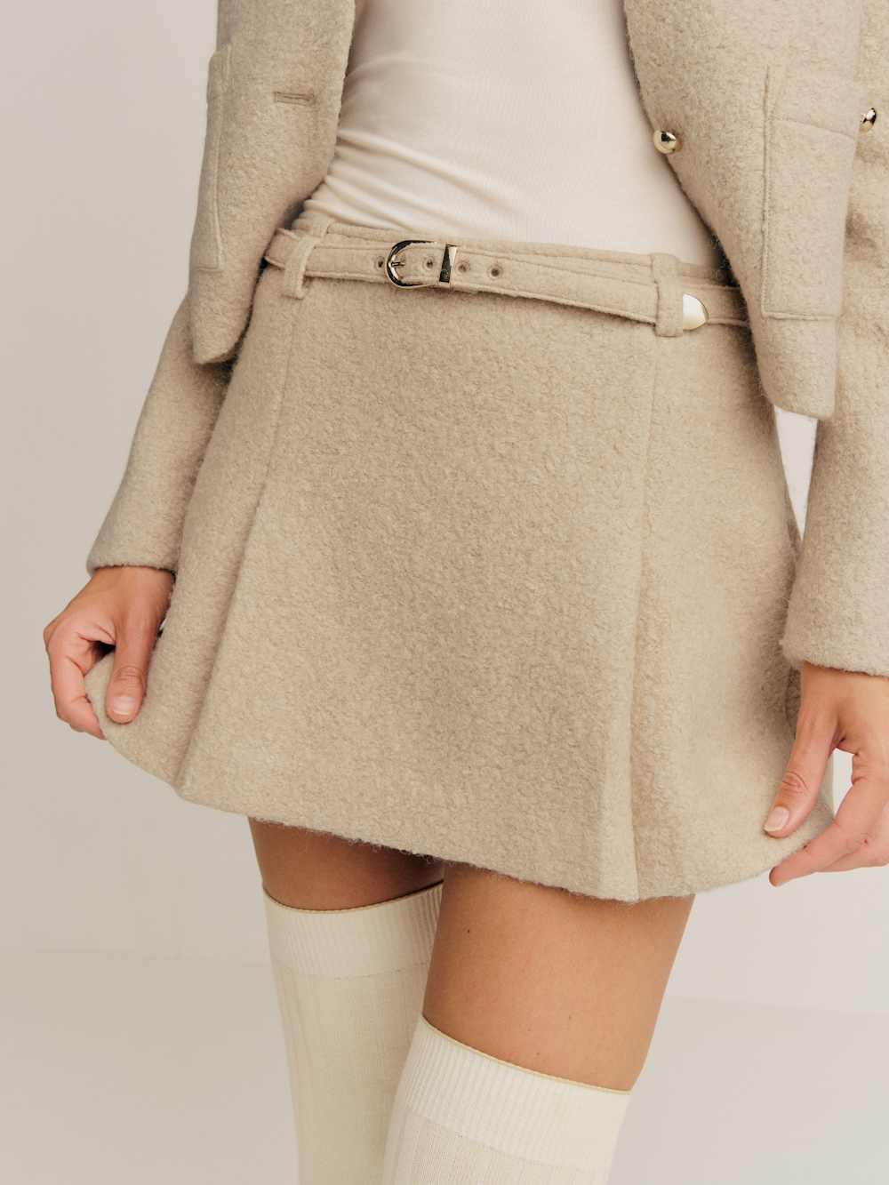 Reformation Rory Skirt - Beige