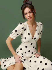 Reformation Petites Naira Dress - Pluto Dot