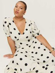 Reformation Naira Dress Es - Pluto Dot