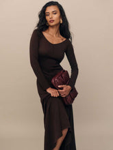 Reformation Livia Regenerative Merino Sweater Dress - Mole
