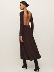 Reformation Livia Regenerative Merino Sweater Dress - Mole