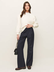 Reformation Emma Classic Crewneck Sweatshirt - Fior Di Latte