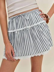 Reformation Tavia Skirt - Antibes Stripe