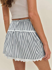 Reformation Tavia Skirt - Antibes Stripe