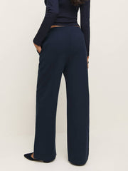 Reformation Kira Wide Leg Sweatpant - Midnight