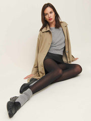 Reformation Swedish Stockings Svea Sheer Tights - Black
