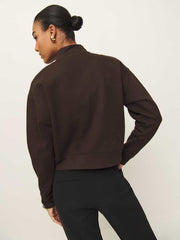 Reformation Maddie Zip Sweatshirt - Mole