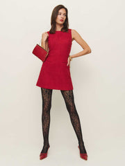 Reformation Swedish Stockings Rosa Lace Tights - Black