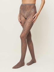 Reformation Swedish Stockings Rosa Lace Tights - Iron