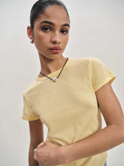 Reformation Max Slim Tee - Blonde