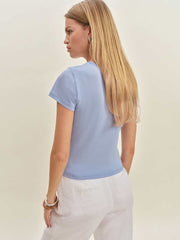 Reformation Max Slim Tee - Ice Water