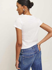 Reformation Max Slim Tee - White