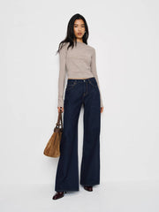 Reformation Ezra Slim Fit Long Sleeve - Heather Taupe