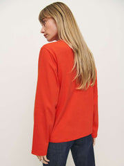 Reformation Asher Oversized Long Sleeve Tee - Paprika