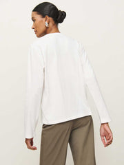 Reformation Asher Oversized Long Sleeve Tee - White