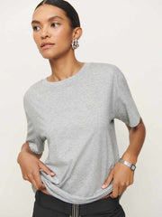 Reformation Liam Oversized Tee - Heather Grey