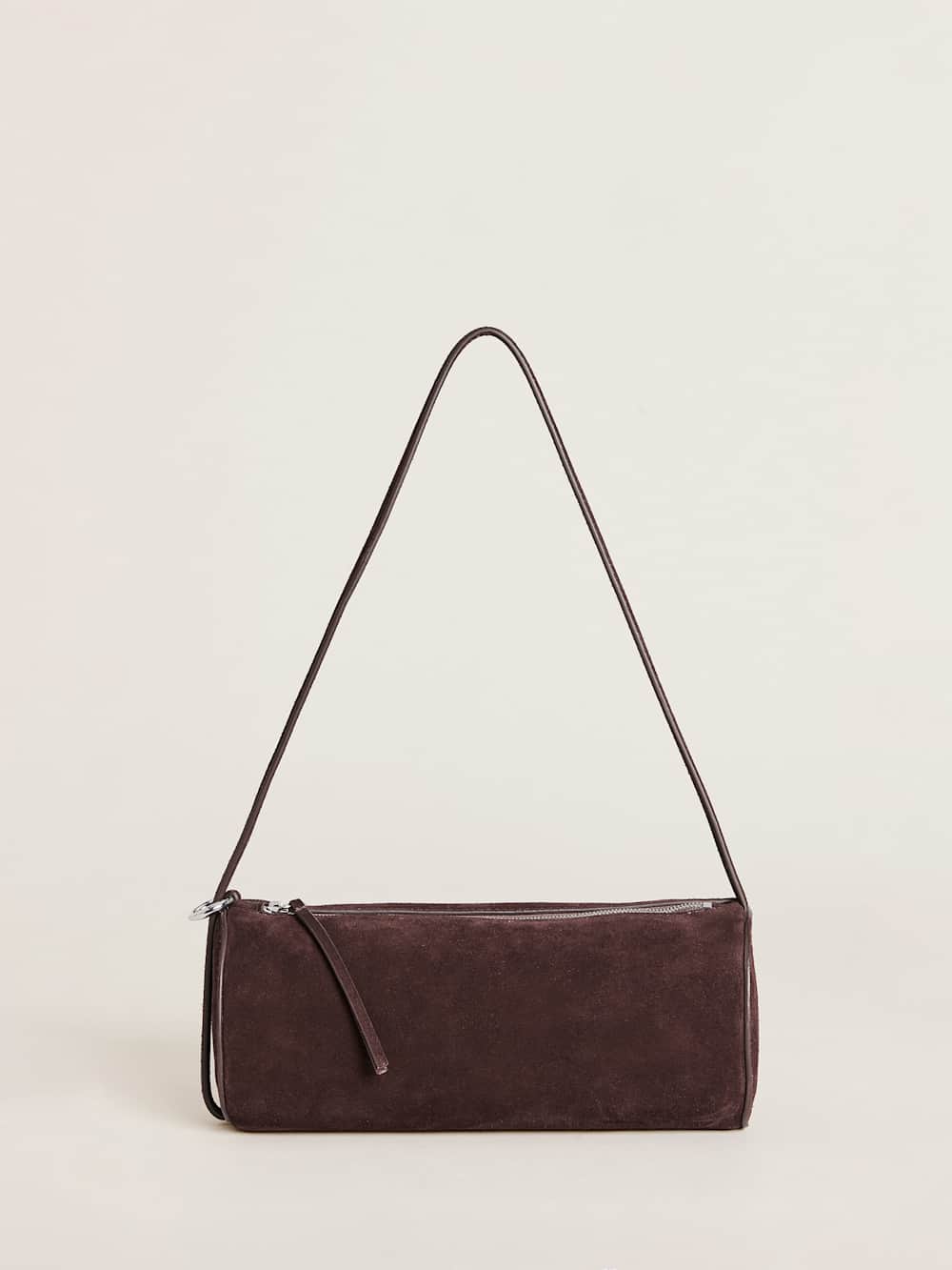 Reformation Simona Cylinder Bag - Espresso Suede