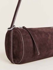 Reformation Simona Cylinder Bag - Espresso Suede