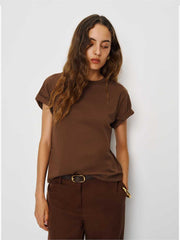 Reformation Rowan Crew Tee - Chocolate Cake