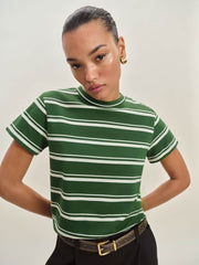 Reformation Rowan Crew Tee - Laguna Stripe