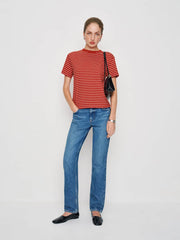 Reformation Rowan Crew Tee - Ventura Stripe