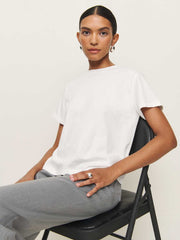 Reformation Rowan Crew Tee - White
