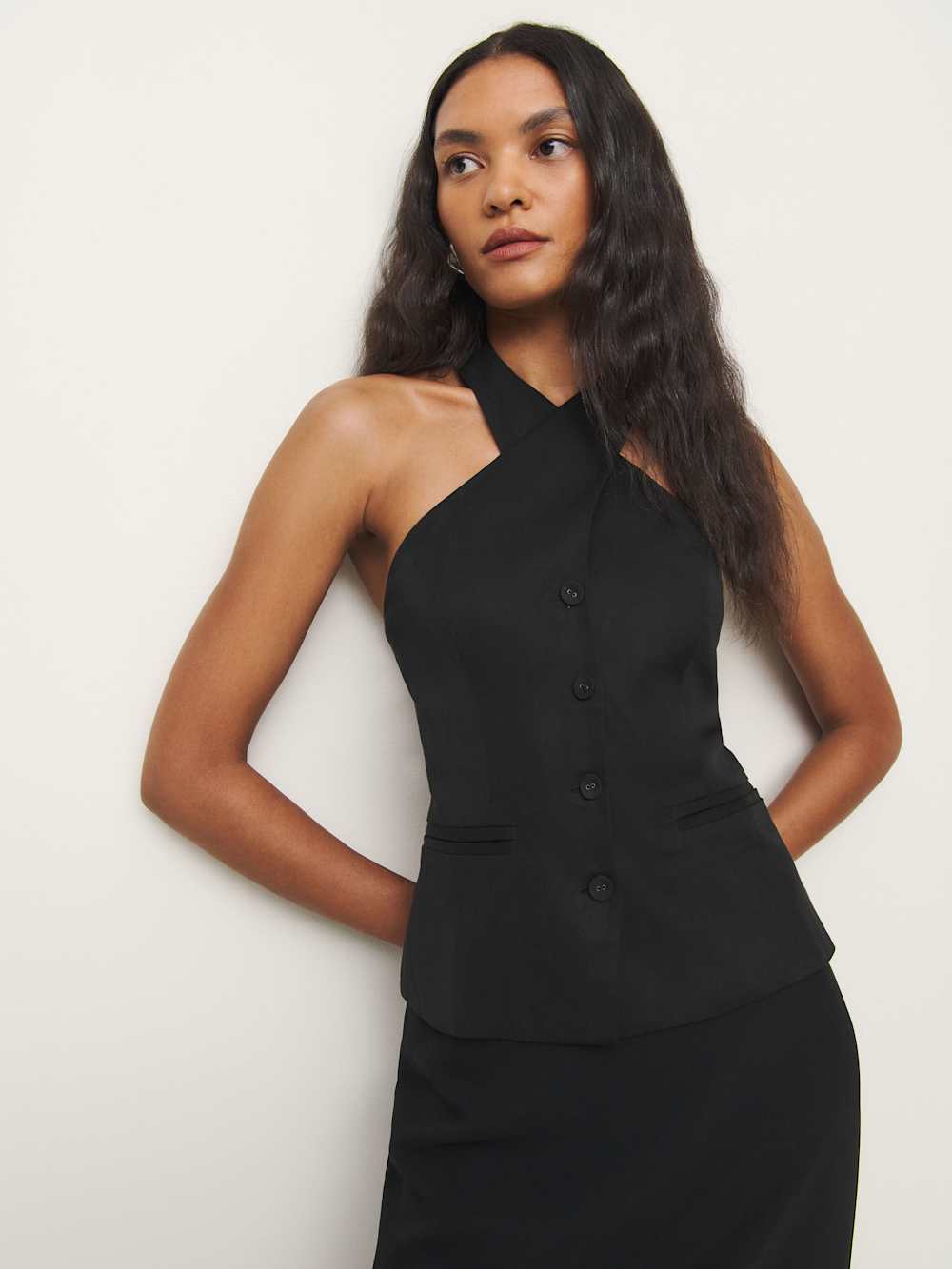 Reformation Tate Top - Black