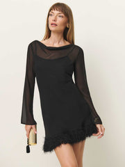 Reformation Tetty Dress - Black