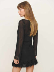Reformation Tetty Dress - Black