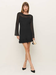Reformation Tetty Dress - Black