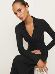 Reformation Blaire Knit Dress - Black