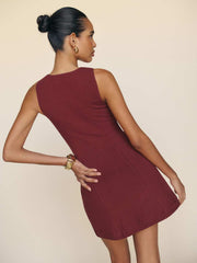 Reformation Rai Knit Dress - Chianti