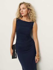 Reformation Benson Knit Dress - Midnight