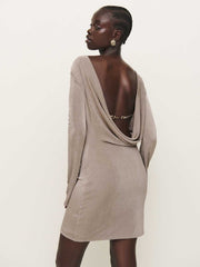 Reformation Vivien Knit Dress - Stone