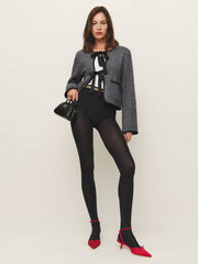 Reformation Swedish Stockings Sanna Glossy Tights - Black