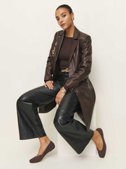 Reformation Prudence Ballet Flat - Espresso Suede