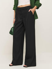 Reformation Ashwin Low Rise Pant - Black